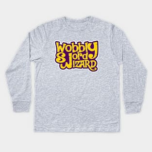 Official WobblySword Wizard Design Kids Long Sleeve T-Shirt